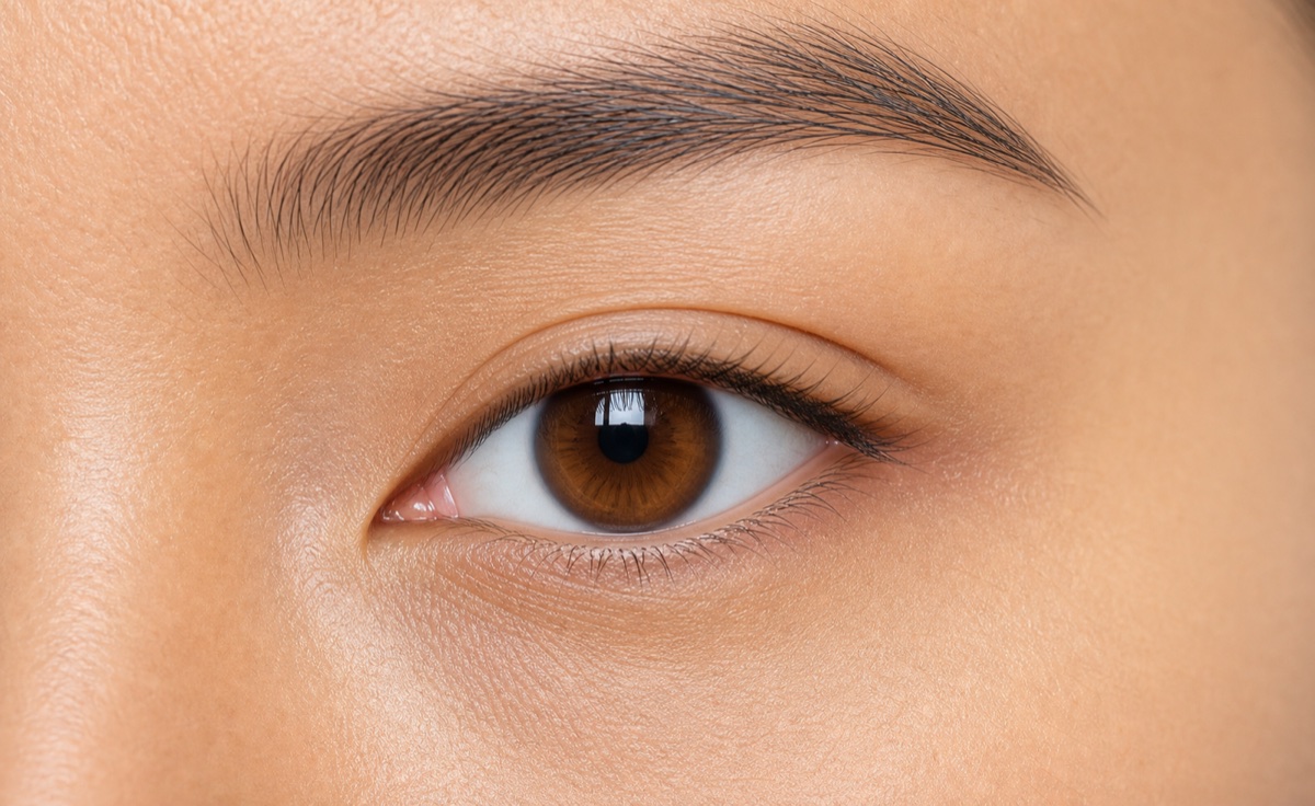 Realistic example of upturned eyes